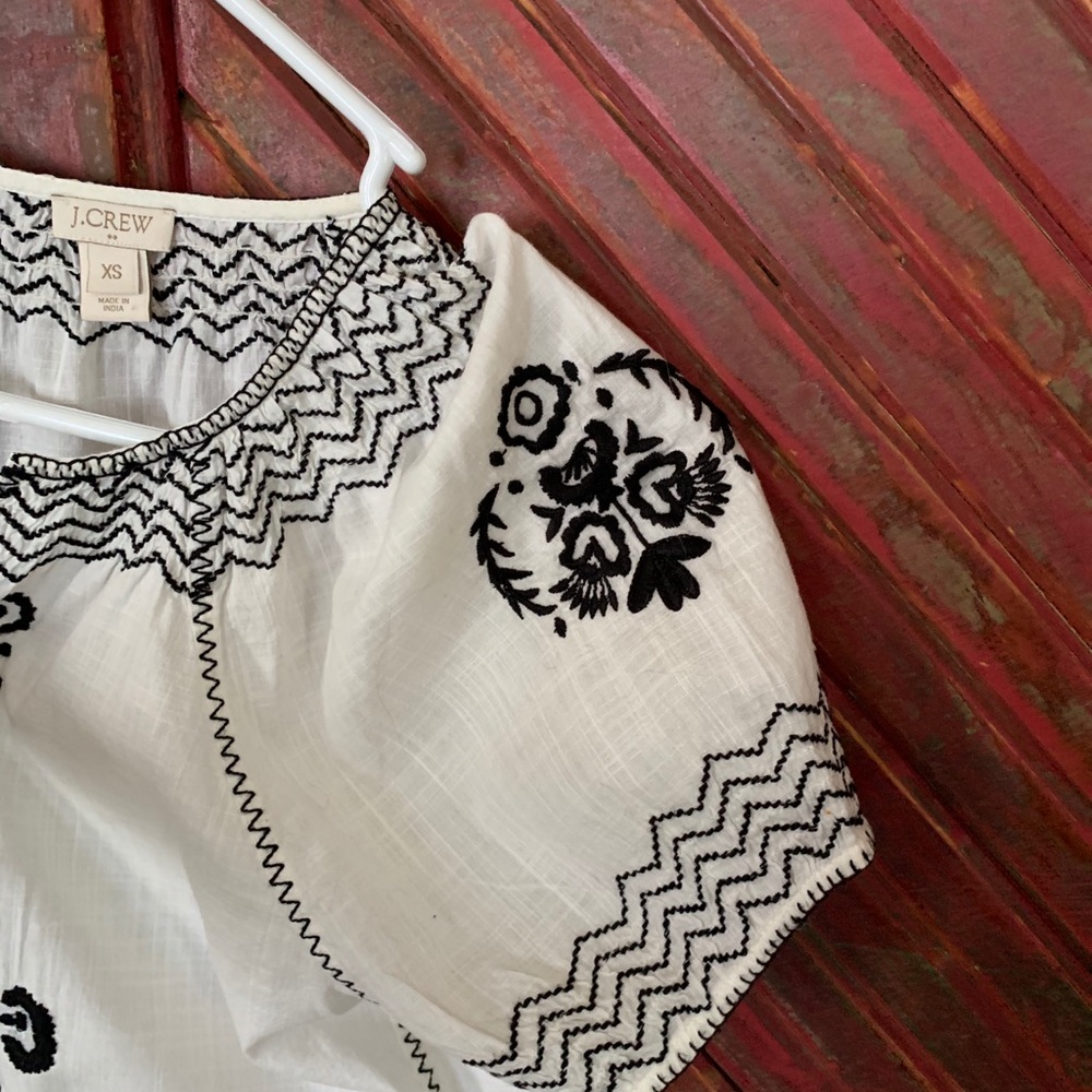 Boho!!! J Crew ❤️Perfect little peasant blouse! - Picture 3 of 4